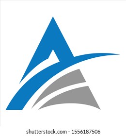 letter A logo template. Abstract initial A icon