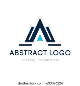 Letter A logo template in abstract style
