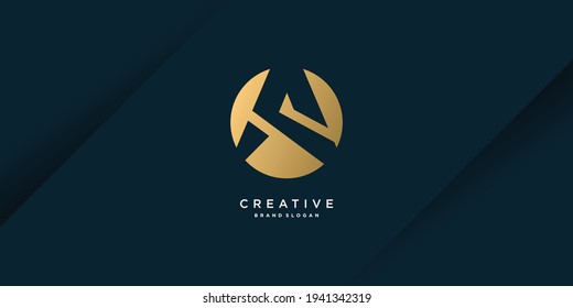 Letter a logo template with creative golden concept Premium Vector part 3
