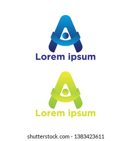 a letter logo template design