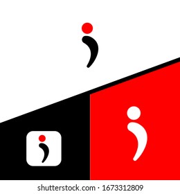 i letter logo template, letter i logo design