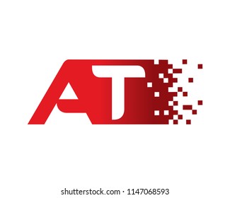 Letter AT Logo Template Design Vector, Emblem, Concept Design, Creative Symbol, Icon