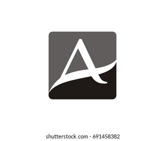 A letter logo template design vector