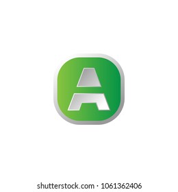 letter a logo template for download button vector