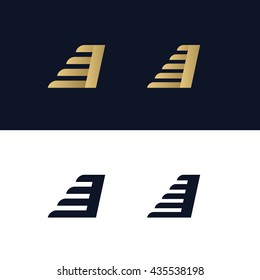 Letter i logo template. Fast speed stripe design element vector illustration. Corporate branding identity