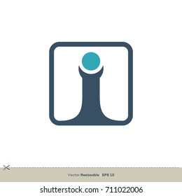 i Letter Logo Template Illustration Design. Vector EPS 10.