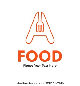 Letter A logo template illustration. suitable for food and catering businesses,  cooking business, fast food, restaurant, cookware shops, cuisine stores etc