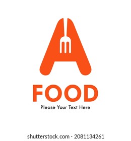 Letter A logo template illustration. suitable for food and catering businesses,  cooking business, fast food, restaurant, cookware shops, cuisine stores etc