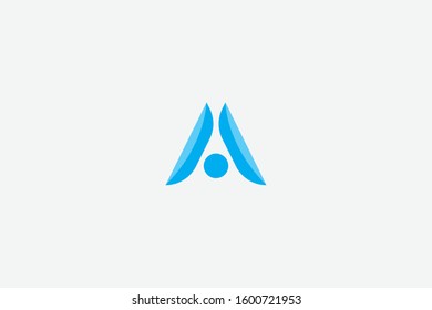 letter A logo template. Initial A. Sport vector triangle illustration