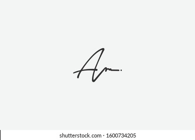 letter A logo template. Initial signature A vector icon