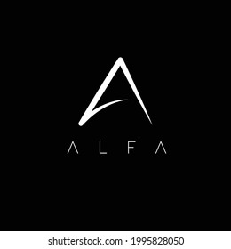 letter A logo, logo template, initial, swoosh, triangle logo.- vector illustration 