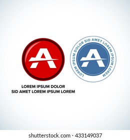 Letter A logo template. Isolated a letter logotype letter, vector illustration.