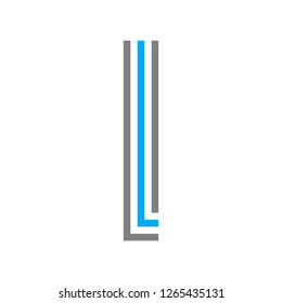Letter I Logo Template with Lines. Simple and Minimalist Logo. Editable Vector Template