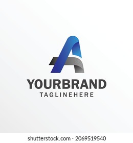 letra A plantilla de logotipo. Logotipo De Letra Moderna Con Ilustración Vector