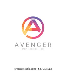 A letter logo template. Polygonal letter logotype 