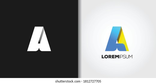 letter a logo template set vector 