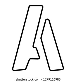 A Letter Logo Template - Vector
