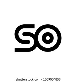 Letter SO Logo Template Vector