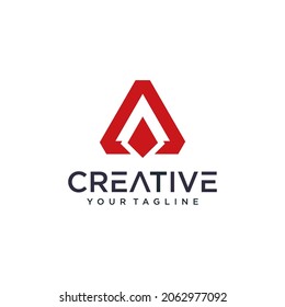 A letter logo template vector