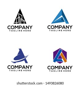 Letter A Logo Template Vector. Abstract Alphabet Logo Concept