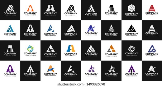 Letter A Logo Template Vector. Abstract Alphabet Logo Concept