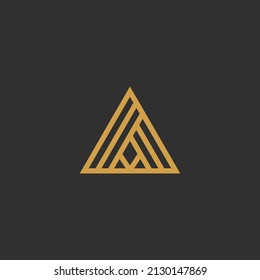 letter A logo template vector design. logo design idea