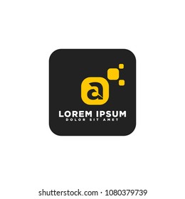 letter A logo template vector editable