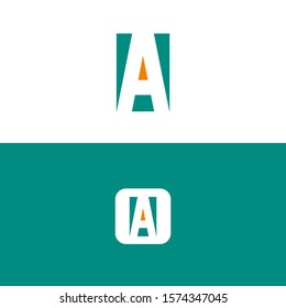 Letter A logo. A Letter Logo Template vector icon illustration design.