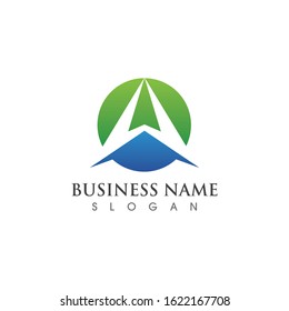 A Letter Logo Template vector icon illustration design