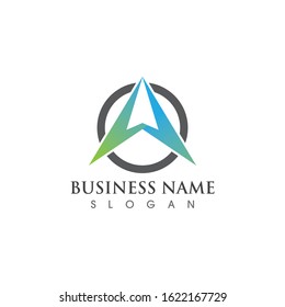 A Letter Logo Template vector icon illustration design