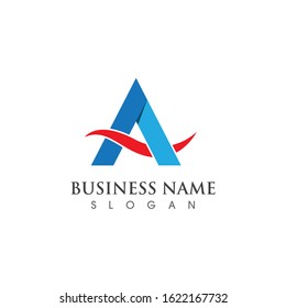 A Letter Logo Template vector icon illustration design