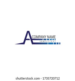 A Letter Logo Template vector icon illustration design