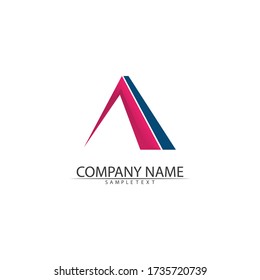 A Letter Logo Template vector icon illustration design