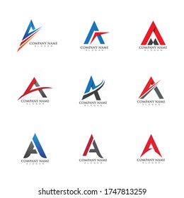 A Letter Logo Template vector icon illustration design