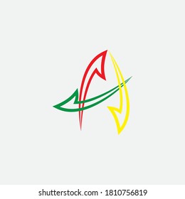 A Letter Logo Template vector icon illustration design