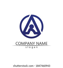 A Letter Logo Template vector icon illustration design