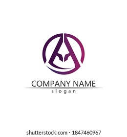 A Letter Logo Template vector icon illustration design
