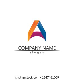 A Letter Logo Template vector icon illustration design