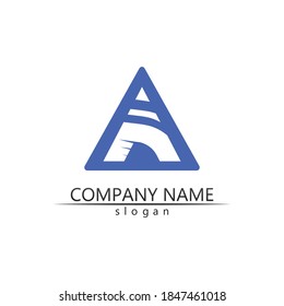 A Letter Logo Template vector icon illustration design