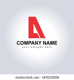 A Letter Logo Template vector icon design with Company Name and Slogan.