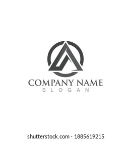 A Letter Logo Template vector icon illustration design