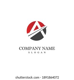 A Letter Logo Template vector icon illustration design