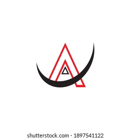 A Letter Logo Template vector icon illustration design