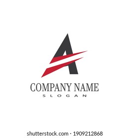 A Letter Logo Template vector icon illustration design