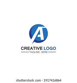 A Letter Logo Template vector icon illustration design