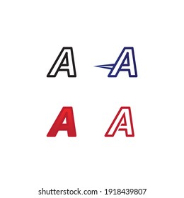 A Letter Logo Template vector icon illustration design