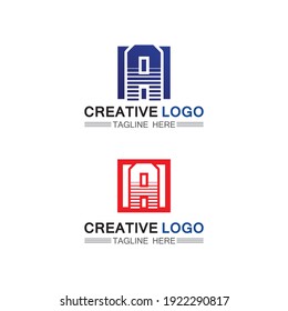 A Letter Logo Template vector icon illustration design