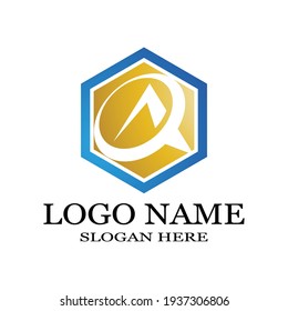 A Letter Logo Template vector icon illustration design