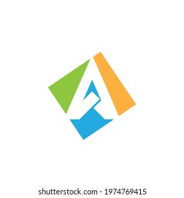 A Letter Logo Template vector icon illustration design