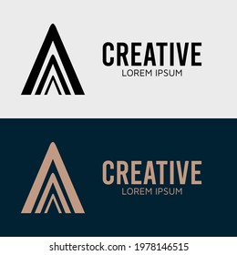 A Letter Logo Template vector icon illustration design